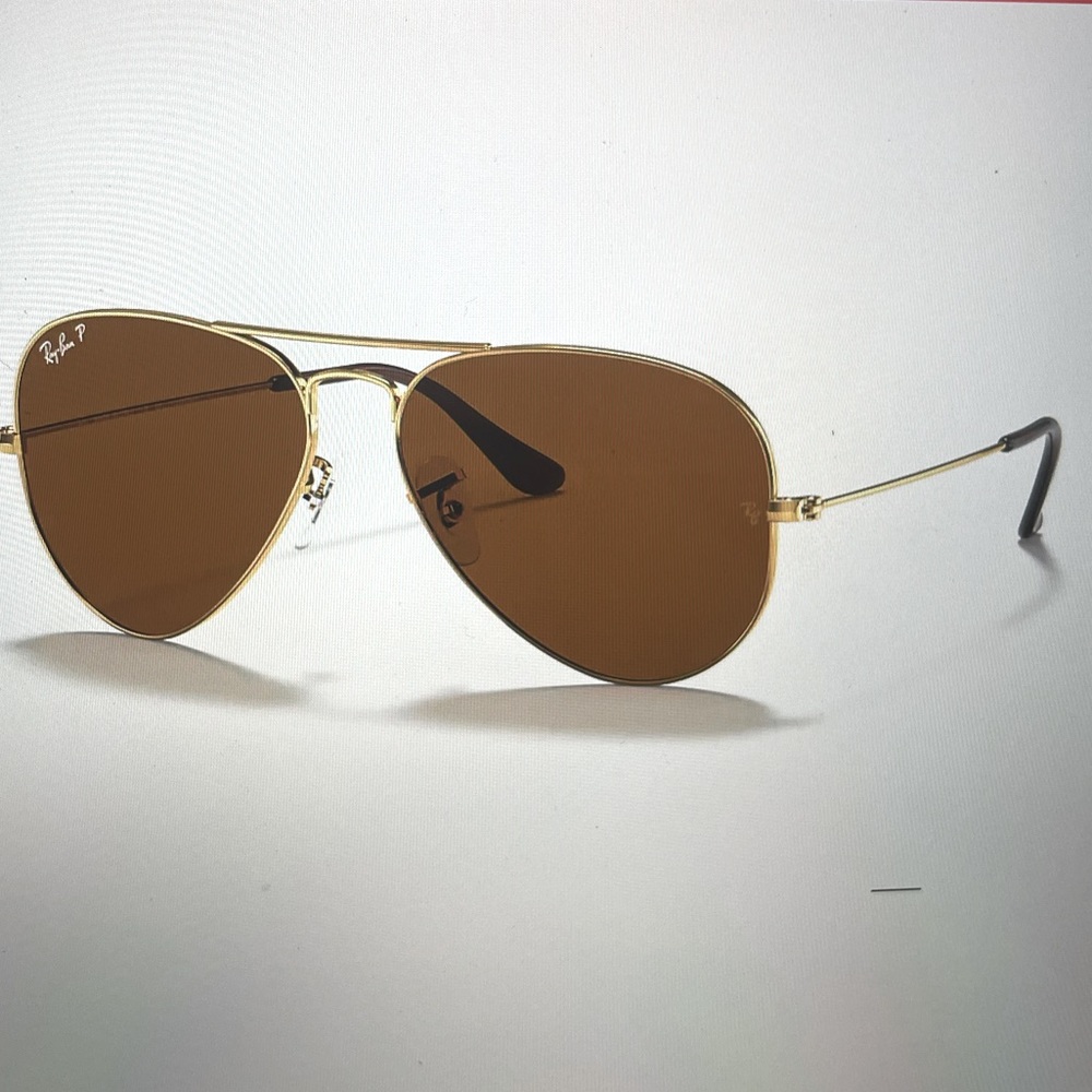 NEW-Ray-ban 62mm aviator classic - frame:gold/polarized brown classic lenses